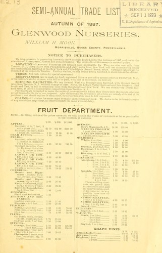 Semi-annual trade list for autumn of 1887