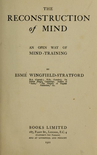 The reconstruction of mind