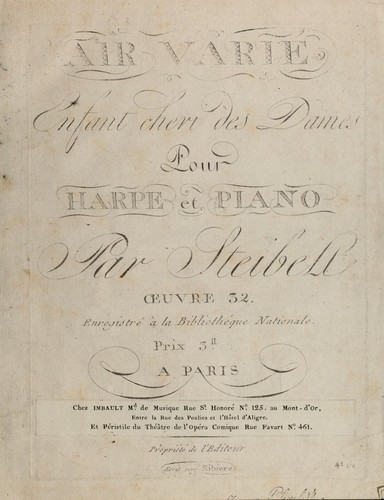 Air varié, Enfant cheri des dames