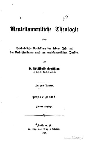 Neutestamentliche theologie