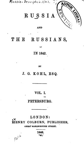 Russia and the Russians, in 1842.