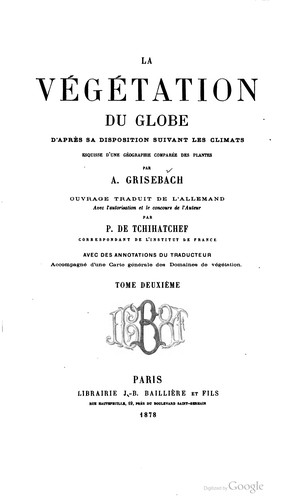 La végétation du globe