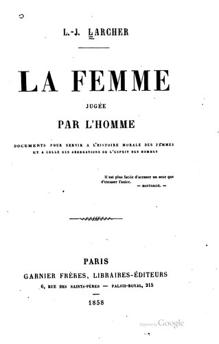 La femme jugée par l'homme