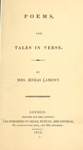 Poems, and tales in verse