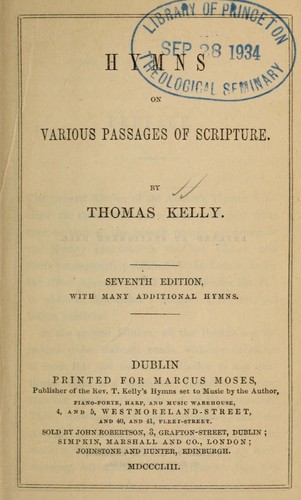 Hymns on various passages of Scripture
