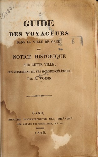 Guide des voyagers dans la ville de gand