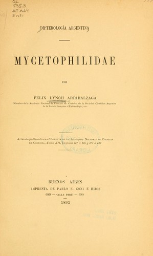 Dipterologia Argentina.