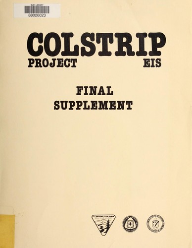 Final supplement to the Colstrip project final environmental impact statement FES 79-29