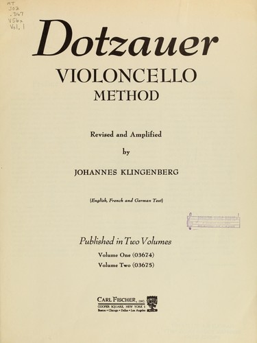 Violoncello method