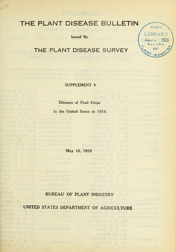 Diseases of fruit crops in the United States in 1919