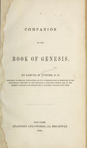 A companion to the book of Genesis