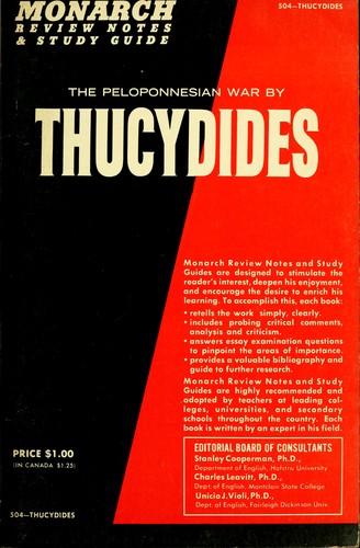 The Peloponnesian War, Thucydides.