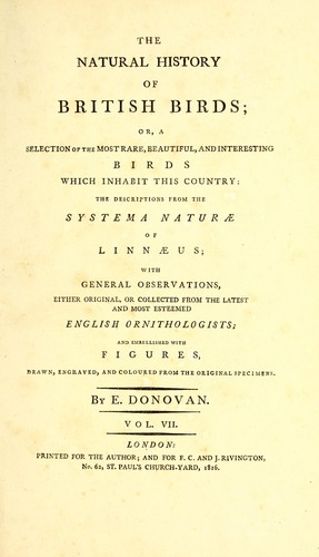 The natural history of British birds