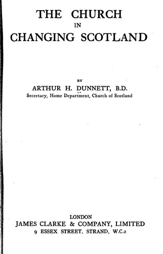 The church in changing Scotland
