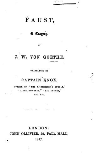 Faust: A Tragedy
