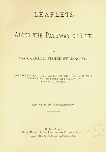 Leaflets along the pathway of life