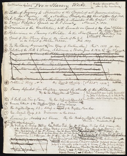 [Bibliography of pro-slavery works]