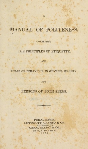 A manual of politeness