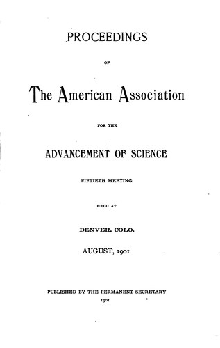 Proceedings of the American Association for the Advancement of Science