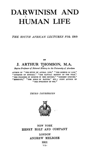 Darwinism and human life ...