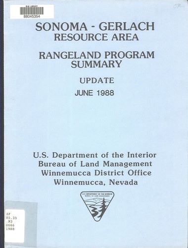 Sonoma-Gerlach Resource Area