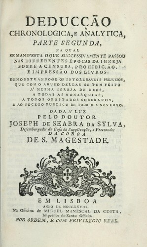 Deducção chronologica e analytica