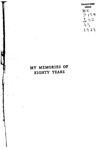 My Memories of Eighty Years