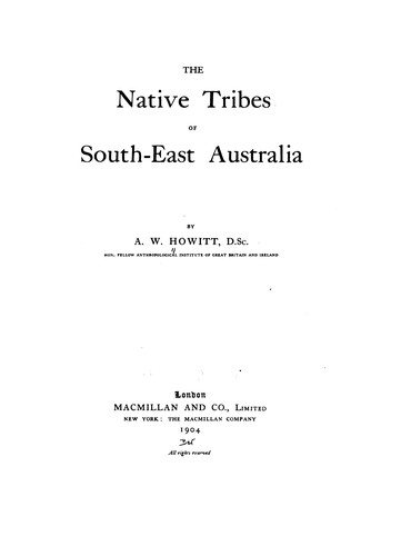 The native tribes of south-east Australia