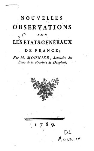 Nouvelles observations sur les États-généraux de France