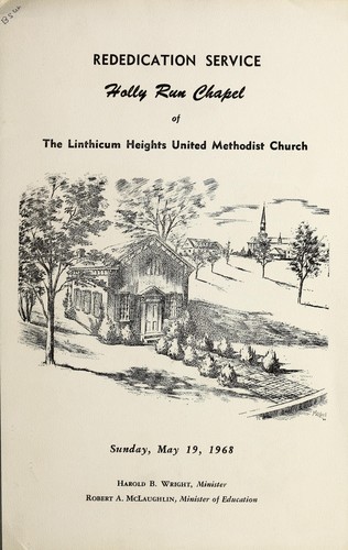 Rededication service, Holly Run Chapel of the Linthicum Heights United Methodist Church, Sunday, May 19, 1968