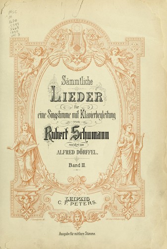 Sämtliche Lieder für eine Singstimme mit Klavierbegleitung