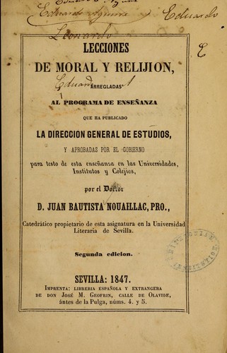 Lecciones de moral y relijion