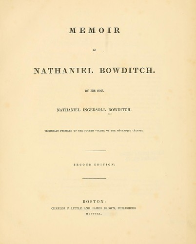 Memoir of Nathaniel Bowditch