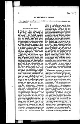 An Excursion to Canada