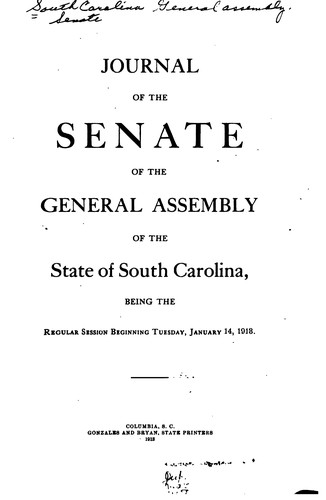 Journal of the Senate of the State of South Carolina