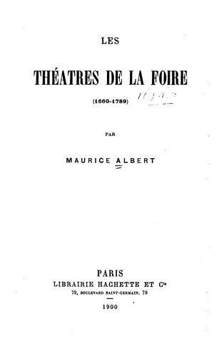 Les théâtres de la foire (1660-1789)