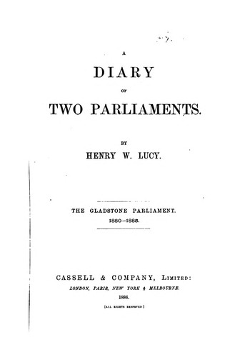 A diary of two parliaments.