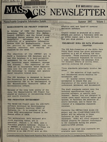 MASS GIS newsletter