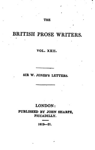 The British Prose Writers: 2 Bd. (1 vol.)