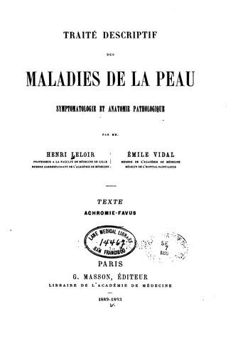 Traité descriptif des maladies de la peau