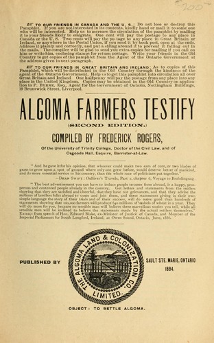 Algoma Farmers Testify