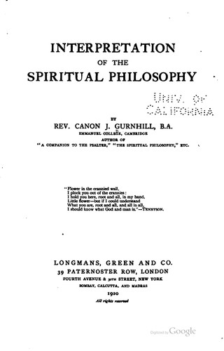 Interpretation of the spiritual philosophy