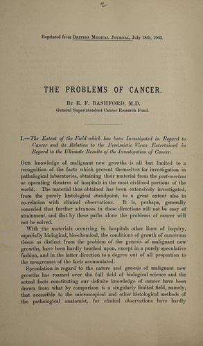 The problems of cancer
