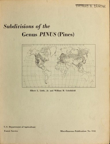 Subdivisions of the genus Pinus (pines)