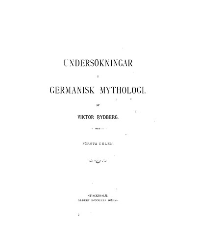 Undersökningar i germanisk mythologi