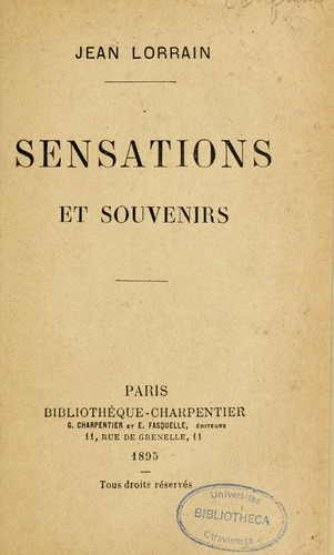 Sensations et souvenirs