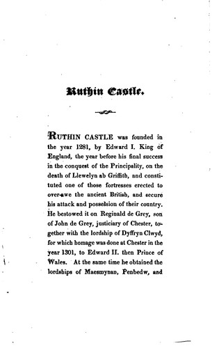 An account fo the castle and town of Ruthin.