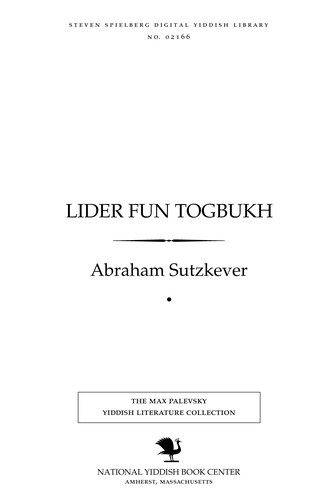 Lider fun ṭogbukh