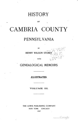 History of Cambria County, Pennsylvania