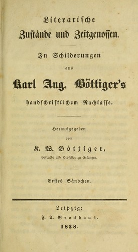 Literarische Zust©Þnde und Zeitgenossen